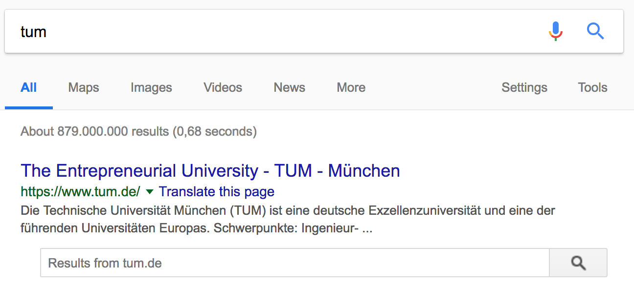 Screenshot TUM as entrepreneurial university